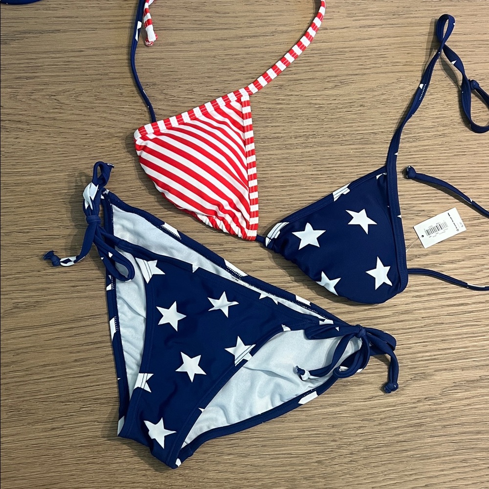 {old navy} american flag bikini set